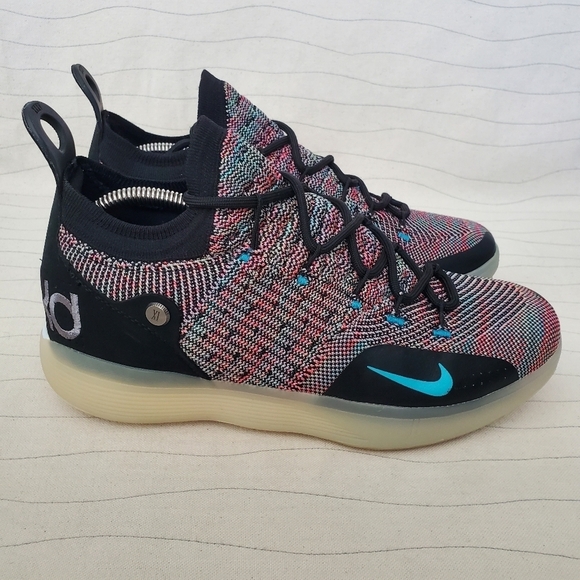 Nike Other - Nike Mens Zoom KD 11 Multi-Color Basketball Shoes Sneakers AO2604-001 Size 8